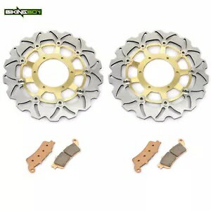 フロントブレーキローターパッド ホンダ VTX1800 VTX1800C 2002-2008 VTX1800N 2004-2011用 Front Brake Rotors Pads for Honda VTX1800 VTX1800C 2002-2008 VTX1800N 2004-2011