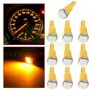 10 個 5050 1SMD イエローサイドウェッジ 74 58 T5 LED 車のダッシュボードゲージ電球 10Pcs 5050 1SMD Yellow Si...