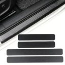 4PC レッドカーボンファイバーレザー車のドアシルプロテクターフォード F-150 アクセサリー 4PC red Carbon Fiber Leather Ca...