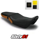 ホンダ グロム シートカバーとジェル 2016-2020 ブラック オレンジ Luimoto テックグリップ カーボン Honda Grom Seat Cover and Gel 2016-2020 Black Orange Luimoto Tec-Grip Carbon