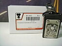 ハーレー キーホルダー パンヘッド V-ツイン 48-1662 HD ピューター仕上げ レザーバック リベット F3 Harley Keychain Panhead V-Twin 48-1662 HD Pewter Finish Leather Backed Rivets F3