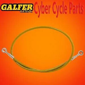 ヤマハ YZF Galfer 36 インチ拡張スイングアーム用ゴールドリアブレーキライン Yamaha YZF Galfer 36" ..