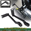 オートバイヒールつま先シフトレバーシフターペグハーレーストリートトライグライドソフテイル用 Motorcycle Heel Toe Shift Lever Shifter Pegs For Harley Street Tri Glide Softail(2)