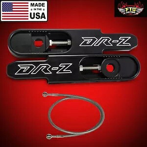 2022 スズキ DR-Z400SM 4 1/2 〜 9 インチ ボルトオンスイングアームエクステンション & ブレーキライン 2022 Suzuki DR-Z400SM 4 1/2 to 9