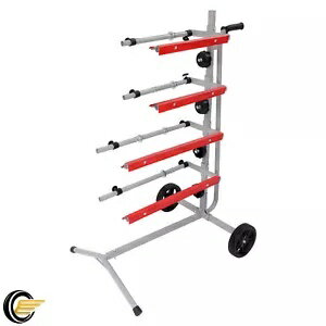 自動車ボディペイントマスキングペーパーディスペンサーマシンツリースタンドモバイルカート4ロール Au..