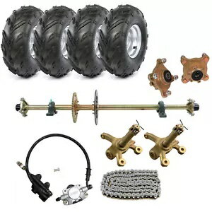 ゴーカート 44 インチ リアアクスルキット ディスクブレーキ ホイール ハブ チェーン ゴルフカート クワッド ATV トライク Go Kart 44