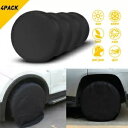 27 インチ - 29 インチのトレーラー スペアタイヤ タイヤ ホイール タイヤ カバー ブラック 日焼け止め 4PC Fit 27"- 29" Trailer Spare Tire Tyre Wheel Tire Cover Black Against Sun Rain 4PC
