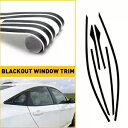 6 クローム削除ブラックアウトウィンドウトリム 2016-2021 ホンダシビックセダンアクセサリー用 6 Chrome Delete Blackout Window Trim For 2016-2021 Honda Civic Sedan Accessories
