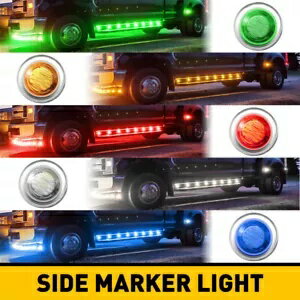 明るい 3/4 インチ ブレット ラウンド LED サイド マーカー ライト ランプ 12V トレーラー トラック RV 米国に適合 Bright 3/4