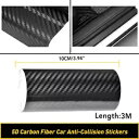10CMx10FT ステッカー アンチスクラッチプロテクター ドア敷居スカッフカバー 5D カーボンファイバー A 10CMx10FT Sticker Anti...