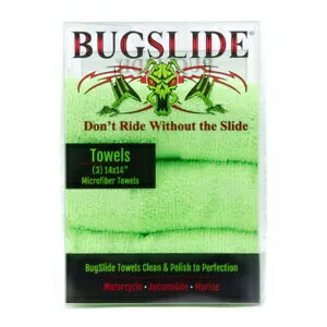 Bug Slide 14インチ x 14インチ マイクロファイバータオル (3枚パック) Bug Slide 14" x 14" Microfibe..