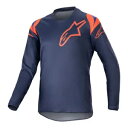 アルパインスターズ レーサー ナリン ネイビーとオレンジ MX オフロード ジャージ ユース サイズ SM-XL Alpinestars Racer Narin...