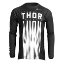 Thor Pulse Vapor 黒と白 MX オフロード ジャージ メンズ サイズ SM - 3XL Thor Pulse Vapor Black and W...