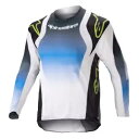 アルパインスターズ レーサー プッシュ ブルー/ホワイト MX オフロード ジャージ キッズ サイズ 2XS & XS Alpinestars Racer Pu...