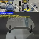 オートバイユニバーサルフロントガラスディフレクターフロントガラスバイクウィンドスクリーン Motorcycle Universal Front Windshield Deflector Windscreen Motorbike Wind Screen(2)