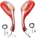ウインカー付きミラーと 8mm マウント ガス スクーター レッド カラー オール ブラのペア A Pair of Mirror w/Turn Signals & 8mm MOUNTING Gas scooters in RED color ALL BRA