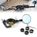 CNC ハンドルバーエンドリアビューミラースズキバンディット GSF750 1996-1999 ゴールドに適合 CNC Handlebar End Rear View Mirrors Fit For Suzuki Bandit GSF750 1996-1999 Gold(2)