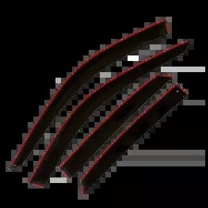 2017-2021 ホンダシビックハッチバックブラックティンテッドウィンドウバイザーカーアクセサリー 4X For 2017-2021 Honda Civic Hatchback Black Tinted Window Visor Car Accessories 4X