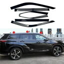 6X トヨタ ハイランダー 2020-2022 ブラック ウィンドウ バイザー ベント シェード サン レイン ガード 6X For Toyota Highlander 2020-2022 black Window Visor Vent Shades Sun Rain Guard