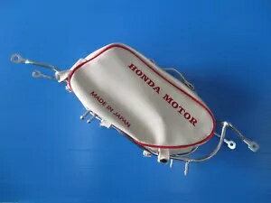 ホンダ C100 レッグシールドバッグ クリームレッドトリム #bi2297# に適合 Fit HONDA C100 LEGSHIELD BAG CREAM-RED TRIM #bi2297#