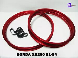 ホンダ XR200 1981-1984 F&R アルミニウム レッド ホイール リム セット **BI4060** HONDA XR200 1981-1984 F & R ALUMINIUM RED WHEEL RIM SET **BI4060**