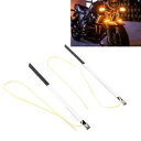 2x オートバイバイクフォークターンシグナル LED インジケーターブリンカーライトストリップアンバー 2x Motorcycle Bike Fork Turn Signal LED Indicators Blinkers Light Strips Amber(2)