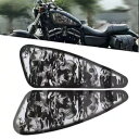 ペアブラックスカルオートバイデカール燃料ガスタンクステッカーハーレー XL883 1200 Pair Black Skull Motorcycle Decals Fuel Gas Tank Stickers For Harley XL883 1200