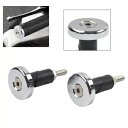 オートバイ 7/8 '' 1'' ハンドルバー ハンドル、ハンドルバー エンド キャップ、シルバー プラグ クローム- Motorcycle 7/8'' 1''...