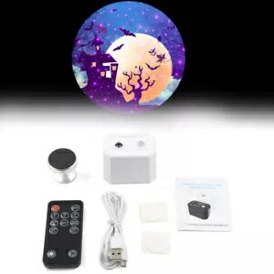 車のルーフプロジェクターの雰囲気ハロウィン装飾ランプ室内ライトホワイト- Car Roof Projector Atmosphere Halloween Decorative Lamp Indoor Light White-