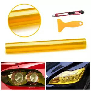 ǥ󥤥ƥȥإåɥ饤3000K饤ȥեơ饤ȥӥˡե Gloss Golden Yellow Tint Headlight 3000K Light Fog Taillight Vinyl Film