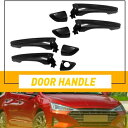 ブラック アウトサイド ドア エクステリア ハンドル 4 個セット 2017-20 ヒュンダイ USA エラントラ用 Black Outside Door Exterior Handle Set of 4 For 2017-20 Hyundai USA Elantra