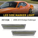 クリアレンズ LED バンパーリアサイドマーカーライトランプダッジ 2008-14 チャレンジャー用 Clear Lens LED Bumper Rear Side Marker Lights Lamp For Dodge 2008-14 Challenger(2)