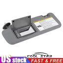グレー LH 左運転席側サンバイザー バニティライト付き トヨタ ハイランダー 2014-19 Gray LH Left Driver Side Sun Visor W/ Vanity Light For Toyota Highlander 2014-19