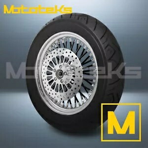 18X3.5 ファット スポーク ホイール 40 ステンレス ハーレー ソフテイル スポーツスター ダイナ リア用 18X3.5 FAT SPOKE WHEEL 40 STAINLESS FOR HARLEY SOFTAIL SPORTSTER DYNA REAR