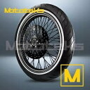 23X3.5 60 スポークホイール ブラック ステンレス ハーレー ソフテイル フロント ホワイト タイヤ (TR) 23X3.5 60 SPOKE WHEEL BLACK STAINLESS FOR HARLEY SOFTAIL FRONT WHITE TIRE (TR)
