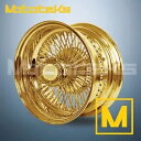 14X6 ルクソール ワイヤー ホイール 72 ストレート レブ リム 24K オール ゴールド シングル 1 個セット 14X6 LUXOR WIRE WHE...