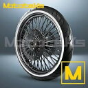 21インチ 21X3.5 ファット スポーク ホイール 52 ステンレス ブラック ハーレー ツーリング バガー フロント用 21