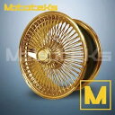 17X8 ルクソール ワイヤー ホイール 100 ストレート FWD リム 24K オール ゴールド シングル 1 個セット 17X8 LUXOR WIRE W...