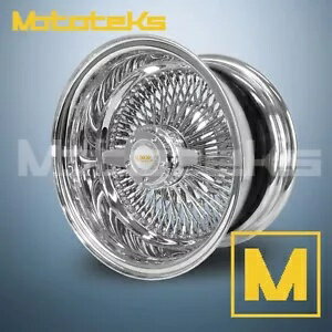 13X7 ルクソール ワイヤー ホイール 100 ストレート レブ リム クローム シングル 1 個セット 13X7 LUXOR WIRE WHEELS 100 STRAIGHT REV RIM CHROME SINGLE 1 PIECE SET