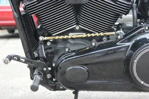 ゴールドシフトリンケージロッド ハーレーソフテイル FLFB FXFB FXBR FLDE FLHC FLSL FLSB 18+用 Gold Shift Linkage Rod for Harley Softail FLFB FXFB FXBR FLDE FLHC FLSL FLSB 18+