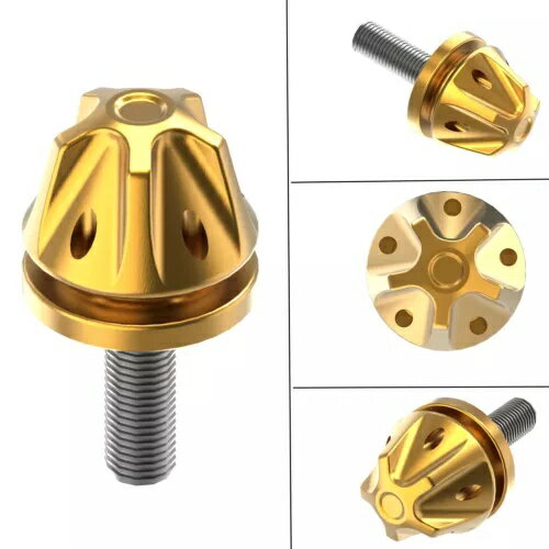 ゴールドリアフェンダーソールシート取り付け金具ボルトネジハーレーXLダイナFXD用 Gold Rear Fender S..