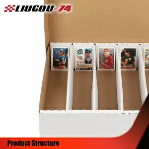 5000 カウント 5 列段ボール箱スポーツ トレーディング カード ストレージ新しい 5000 Count 5 Row Cor..