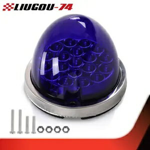 1 個ブルーレンズスイカ (19 LED) マーカーターンシグナルライトユニバーサルベース付き 1Pcs Blue Len..