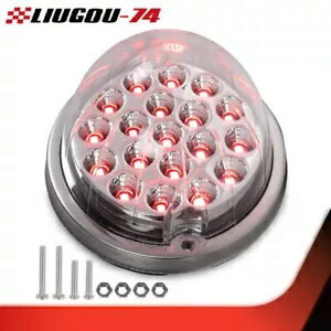 1 個レッドクリアレンズスイカ (19 LED) マーカーターンシグナルライトユニバーサル 1Pcs Red w/clear ..