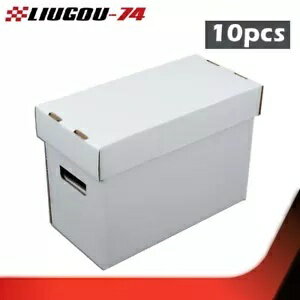 10PC コミックブック収納ボックスショートホールド 150-175 積み重ね可能耐久性のあるアーカイブ新品 1..