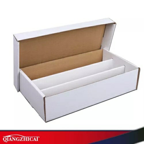 3000 カウント段ボール野球トレーディングカードコインスラブ収納ボックス米国 3000 Count Corrugated ..