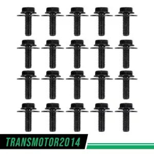 20 ĥܥǥܥȥͥեʡե M6-1.0x 16 ߥ᡼ȥĹ - 10 ߥ᡼ȥϻ - 17 ߥ᡼ȥ 20Pcs Body Bolt Screw Fastener Fender M6-1.0x 16mm Long- 10mm Hex- 17mm Black