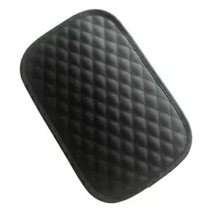 カーセンターコンソールボックスアームレストパッドクッションカバープロテクター黒チェック柄残りのた..