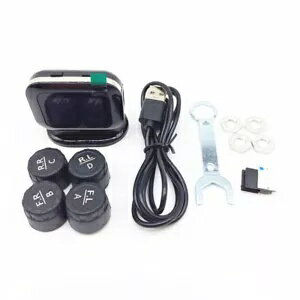 4 つのセンサーが付いているワイヤレス LCD 車のタイヤ空気圧監視システムのセキュリティ アラーム Wir..