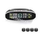 車のワイヤレスタイヤ空気圧監視システム LCD ディスプレイソーラー TPMS (センサー付き) Car Wireless Tire Pressure Monitoring System LCD Display Solar TPMS W/Sensors